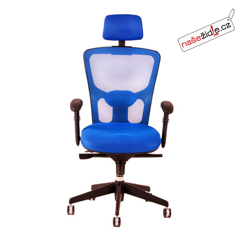 Kancelářská židle s podhlavníkem DIKE modrá
