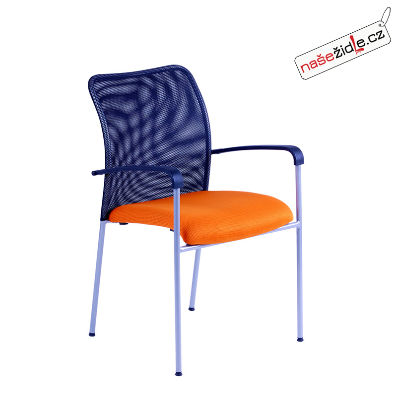 Jednací židle TRITON, net oranžová