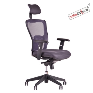 Kancelářská židle s podhlavníkem DIKE šedá