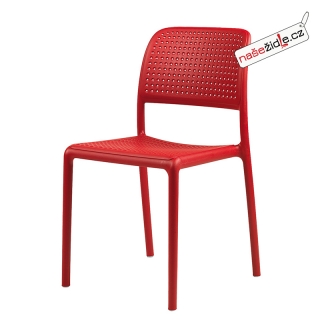 Plastová židle BORA rosso