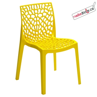 Plastová židle GRUVYER giallo
