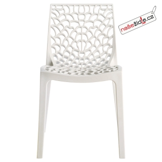 Plastová židle GRUVYER bianco