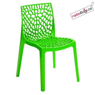 Plastová židle GRUVYER verde