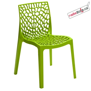 Plastová židle GRUVYER anice verde