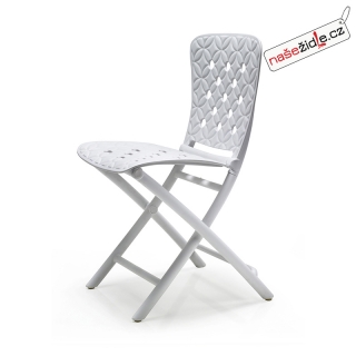 Skládací plastová židle ZAG SPRING bianco