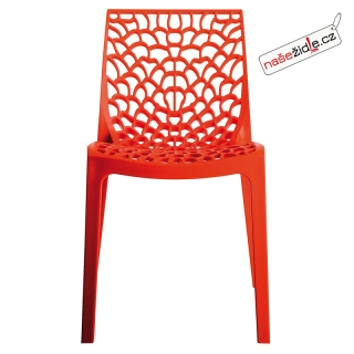 Plastová židle GRUVYER arancio